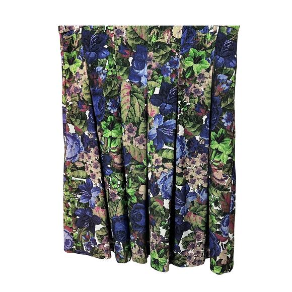 DARLING WOMENS XLARGE ALICE FLORAL FLARE OCCASION DRESS BLUE NEW - Picture 7 of 12